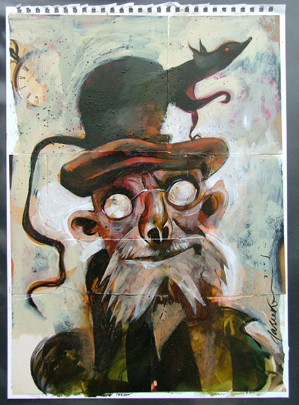 Mr Bobo Commission Coraline In Kevin Kings Dave Mckean Comic Art Gallery Room 1170